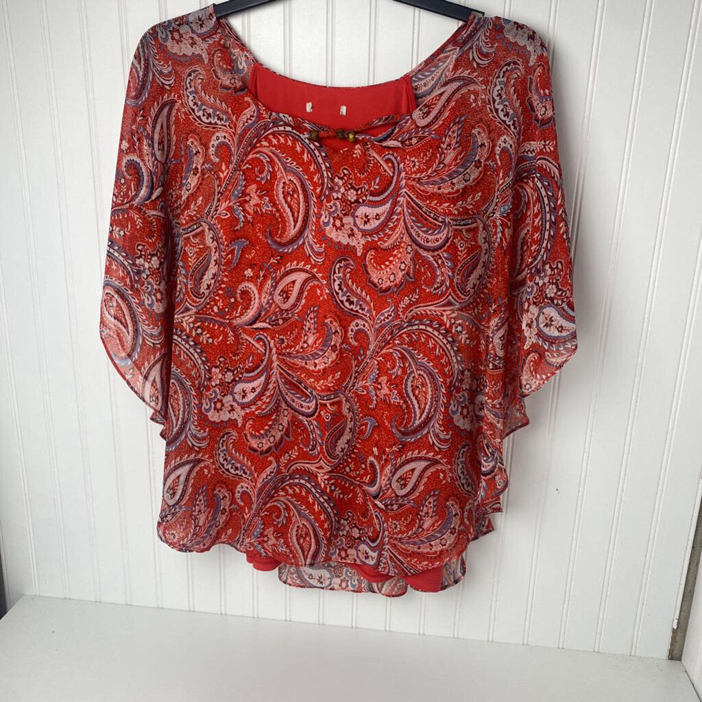 SHEER PONCHO TOP