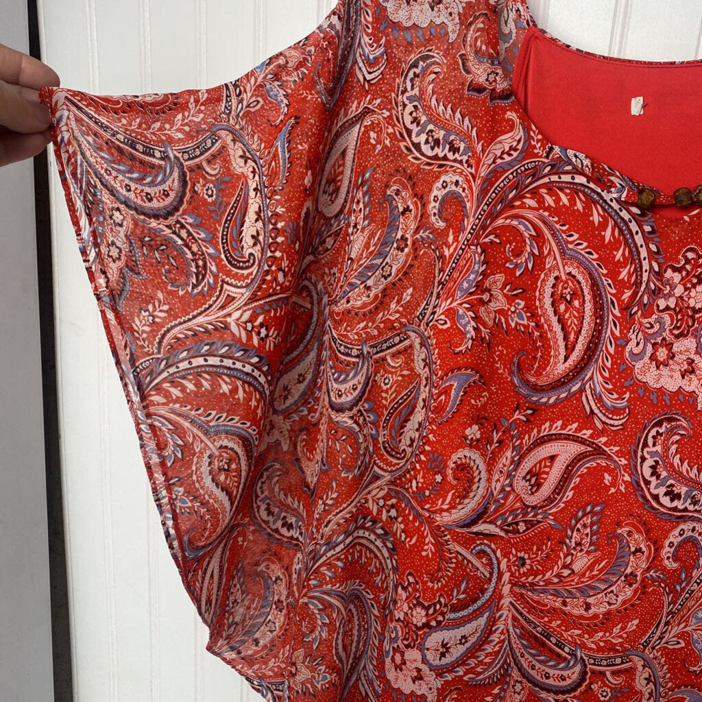 SHEER PONCHO TOP