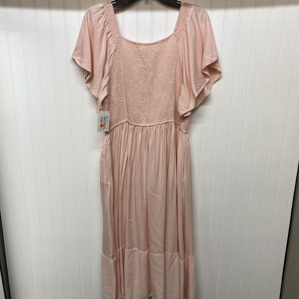 GATHERED FRONT LONG DRESS