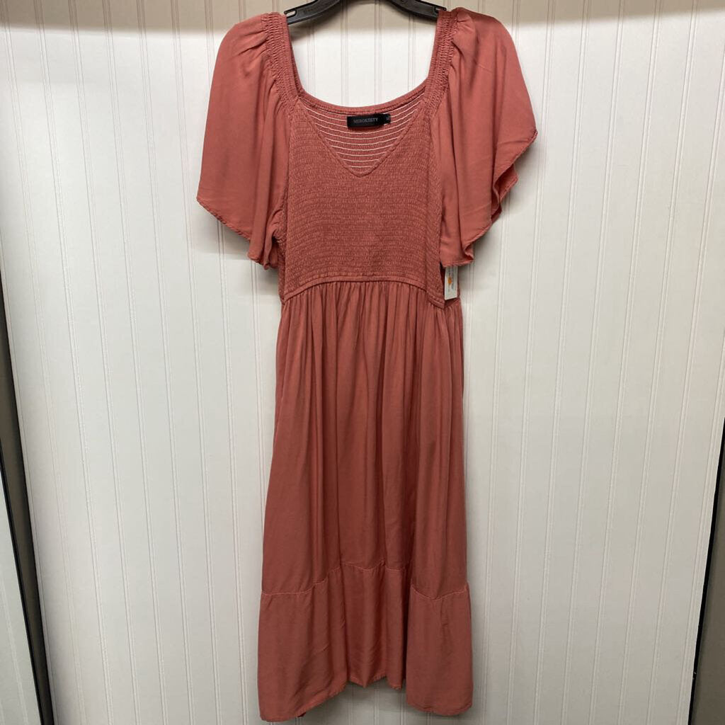 GATHERED FRONT LONG DRESS
