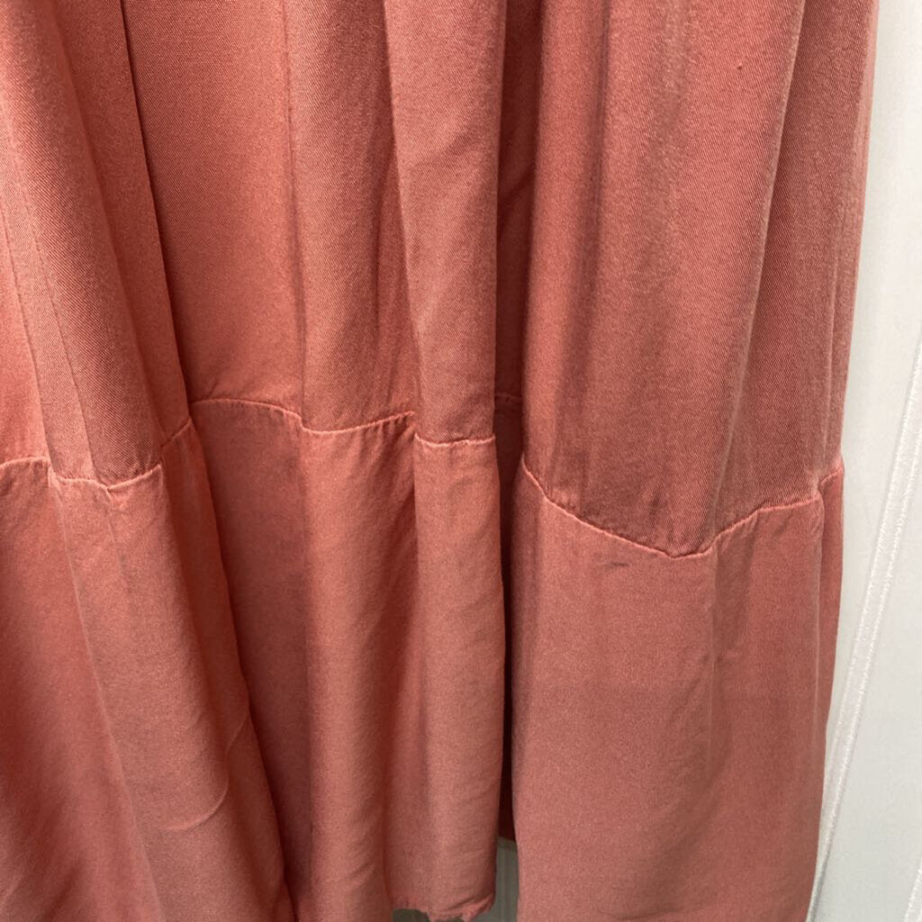 GATHERED FRONT LONG DRESS