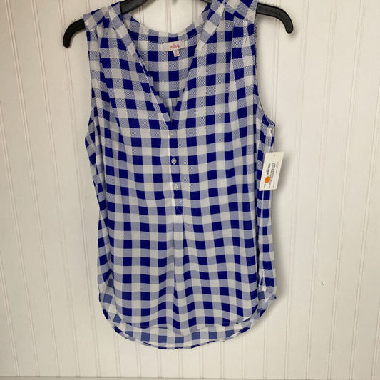 BLUE WHITE CHECKED TOP