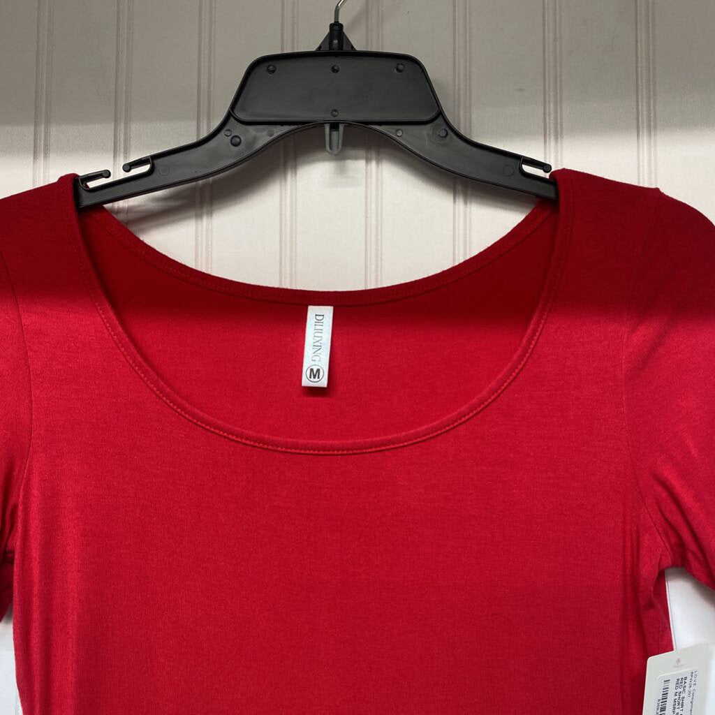 *DILIUXING RED SHORT SLEEVE BODY SUIT
