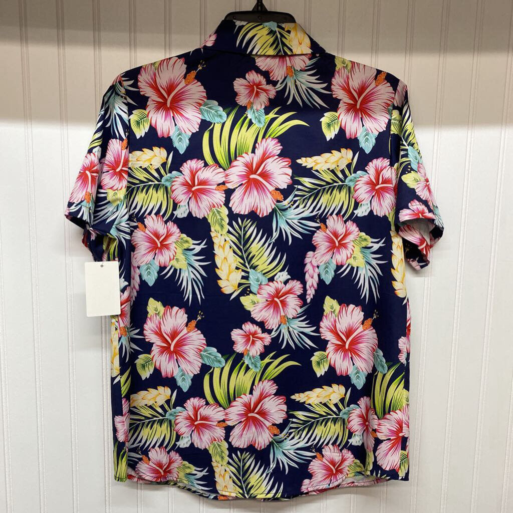 *UNKNOWN BRAND BUTTON FLORAL SHIRT