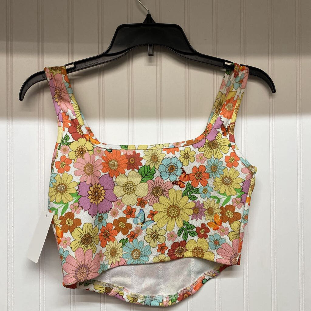 *SHEIN FLORAL CORSET TANK TOP