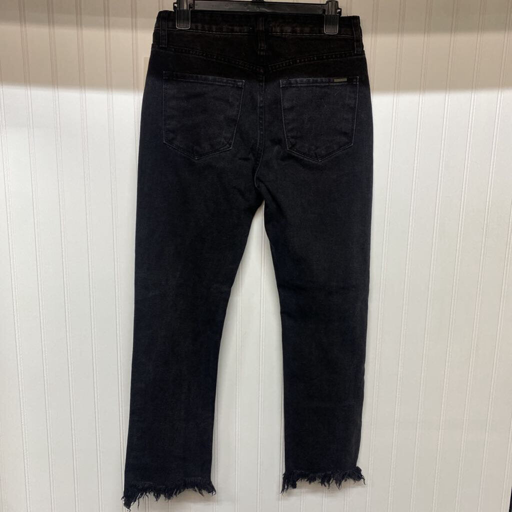 *INSANE GENE BLACK DENIM DISTRESSED AT KNEES AND ANKLES