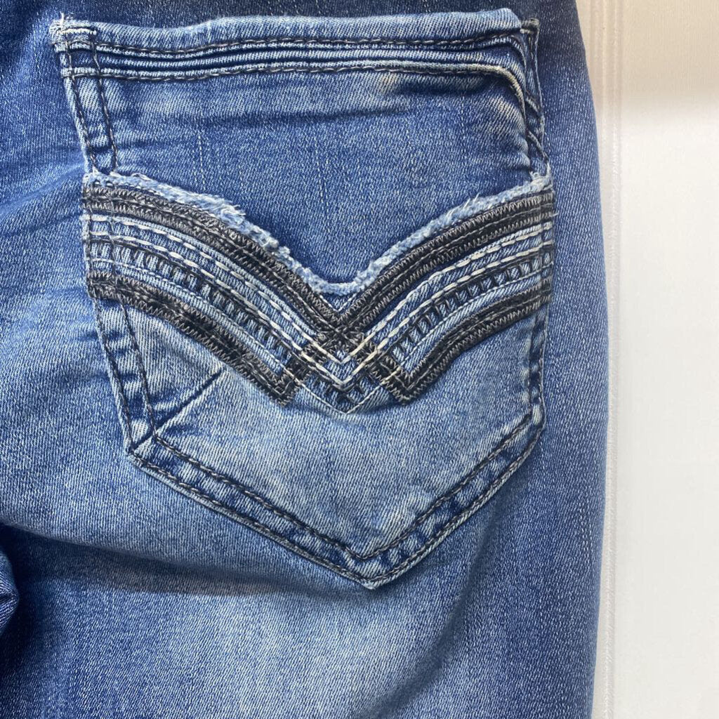 LADIES DENIM BLACK BUCKLE JEANS