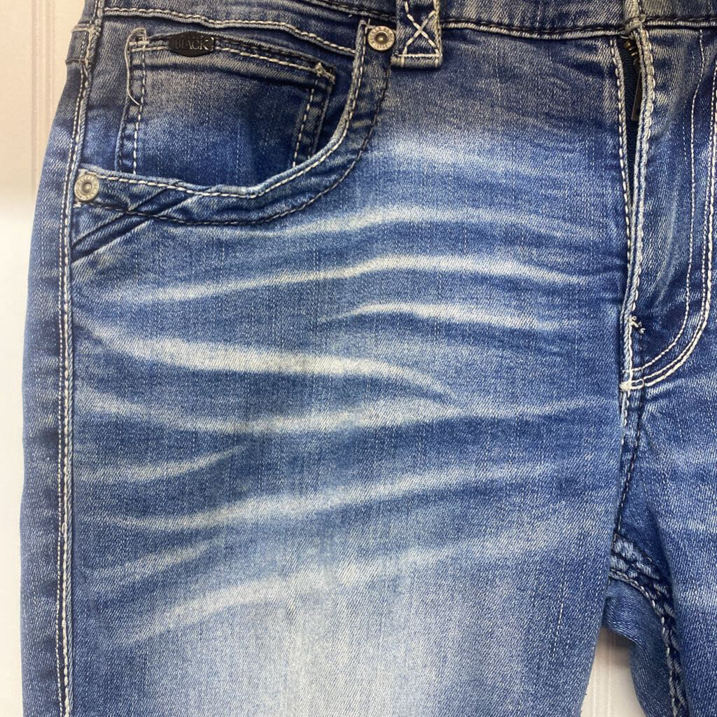 LADIES DENIM BLACK BUCKLE JEANS