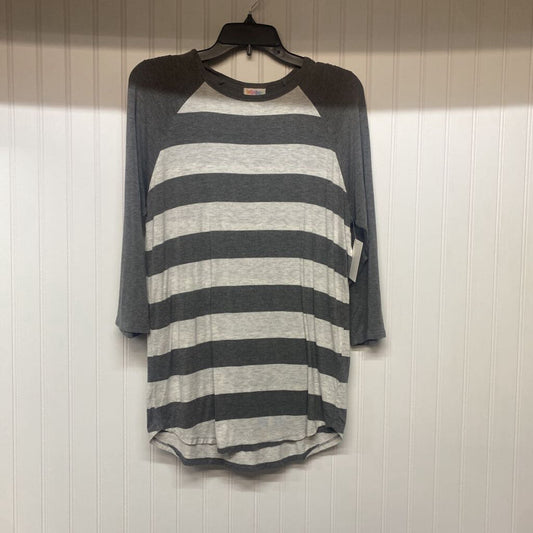 STRIPED 3/4 SLEEVE BASIC TOP