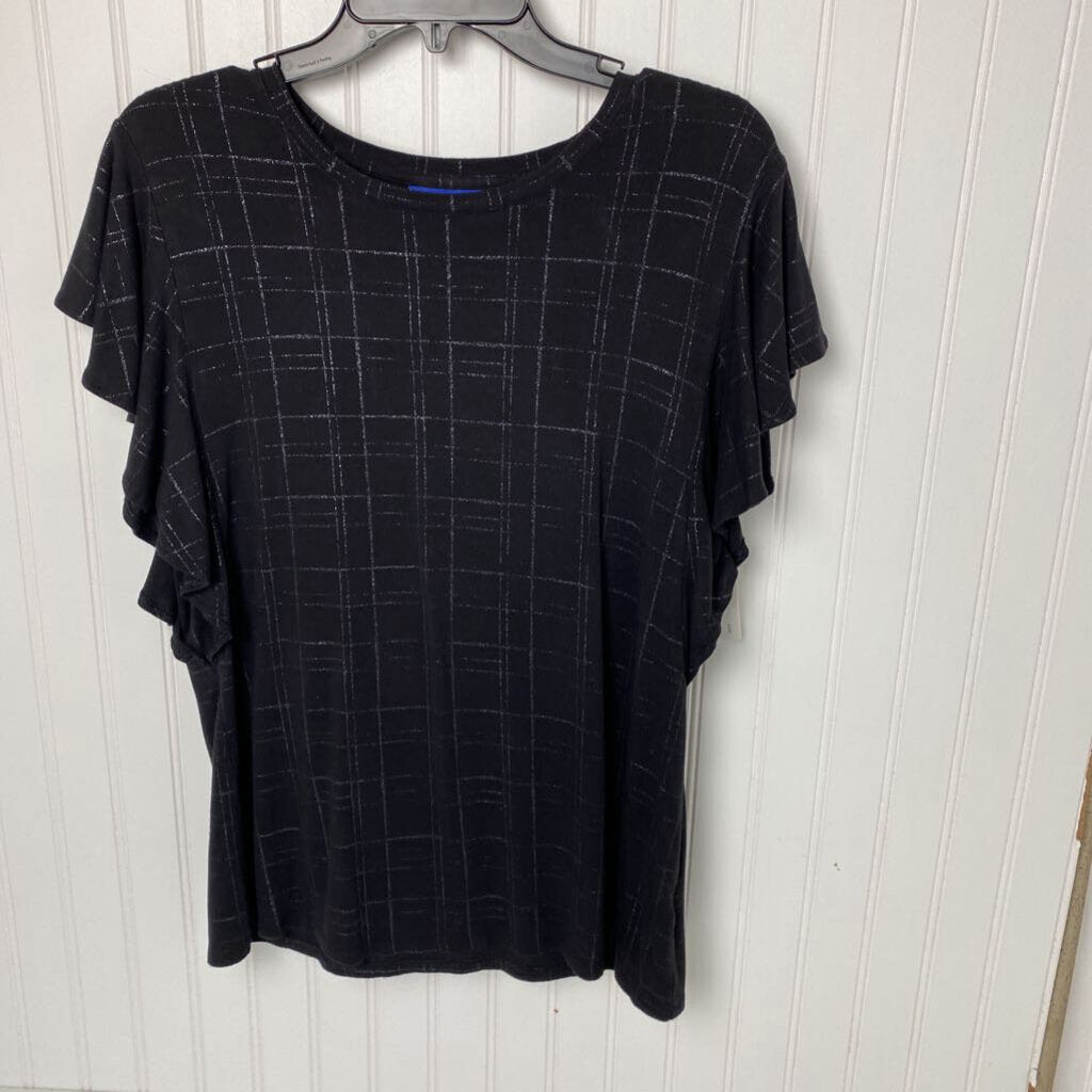 SHORT SLEEVE KNIT TOP