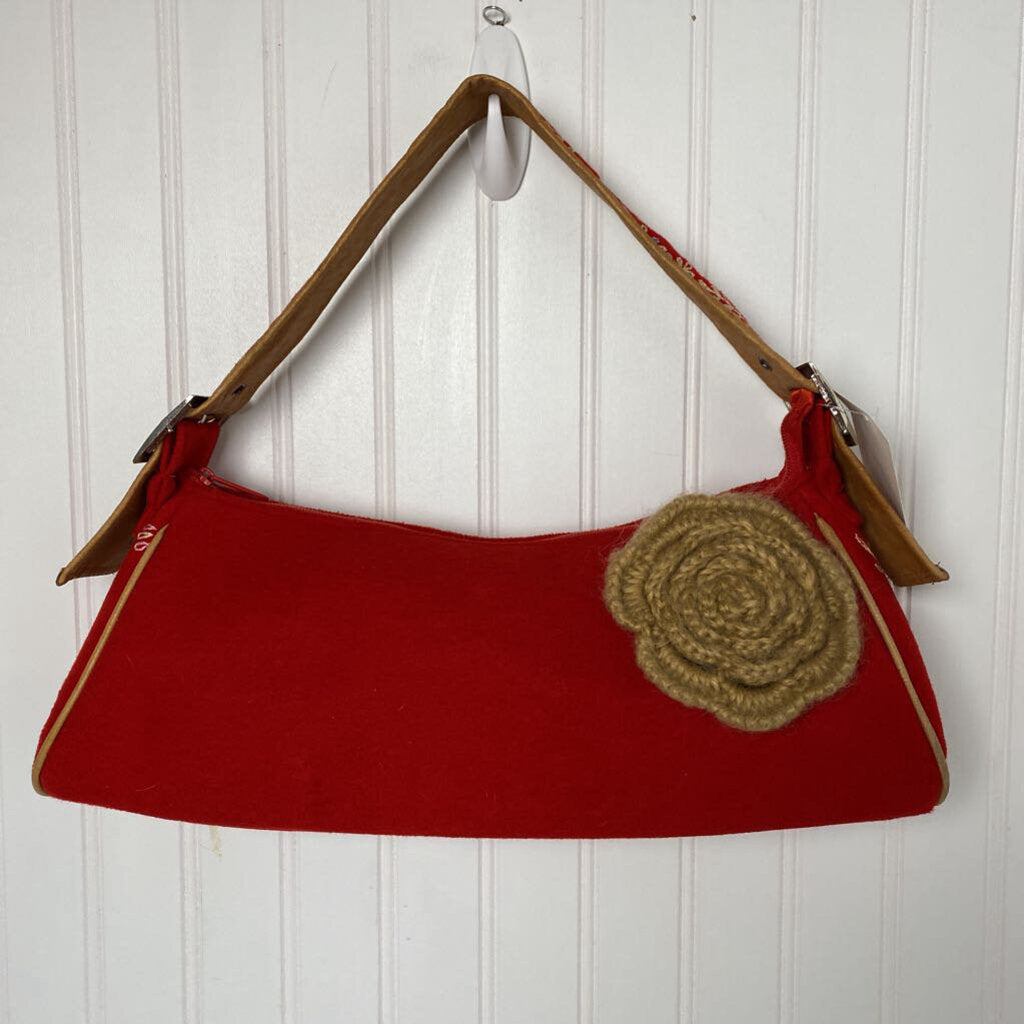 WOOL AND LEATHER PURSE