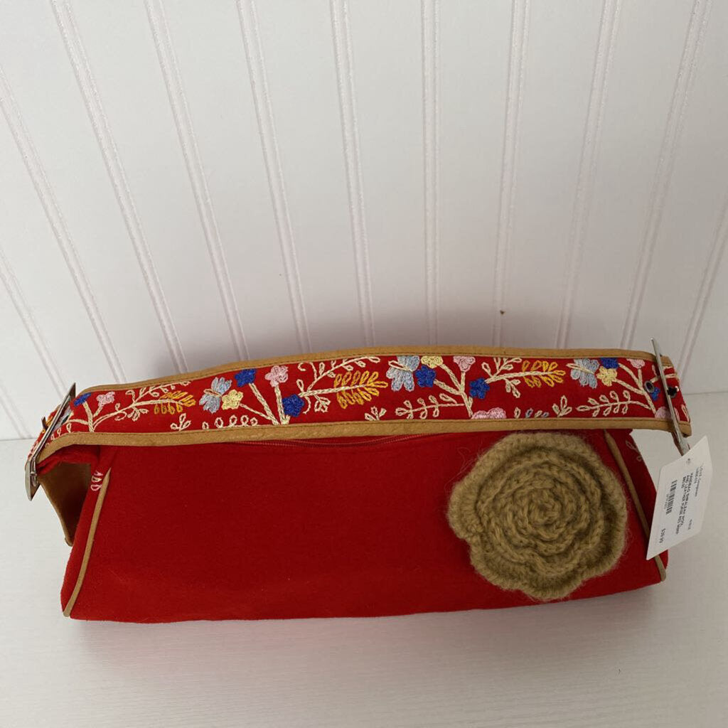 WOOL AND LEATHER PURSE