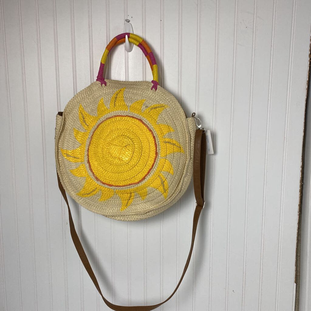 ROUND STRAW PURSE