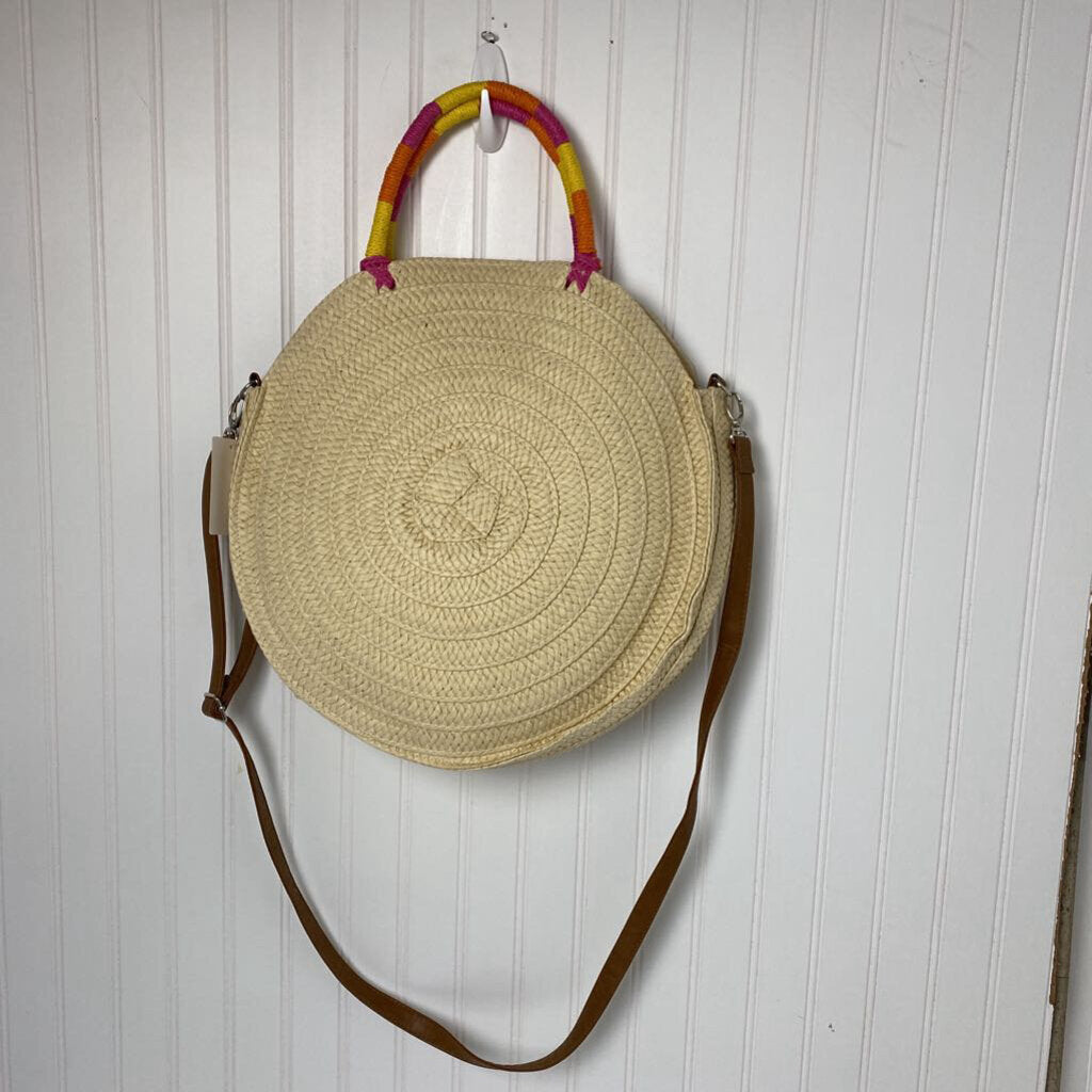 ROUND STRAW PURSE