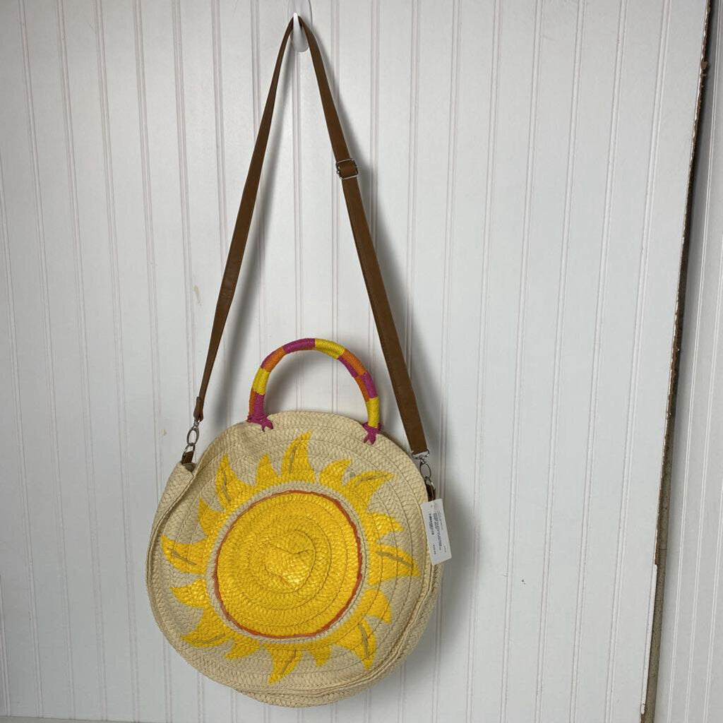 ROUND STRAW PURSE