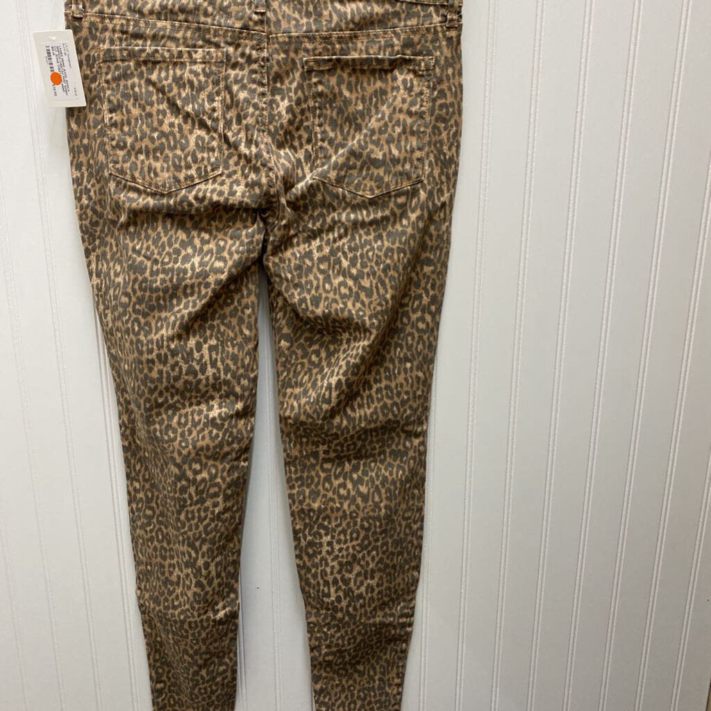 CHEETAH PRINT SKINNY CUT JEANS