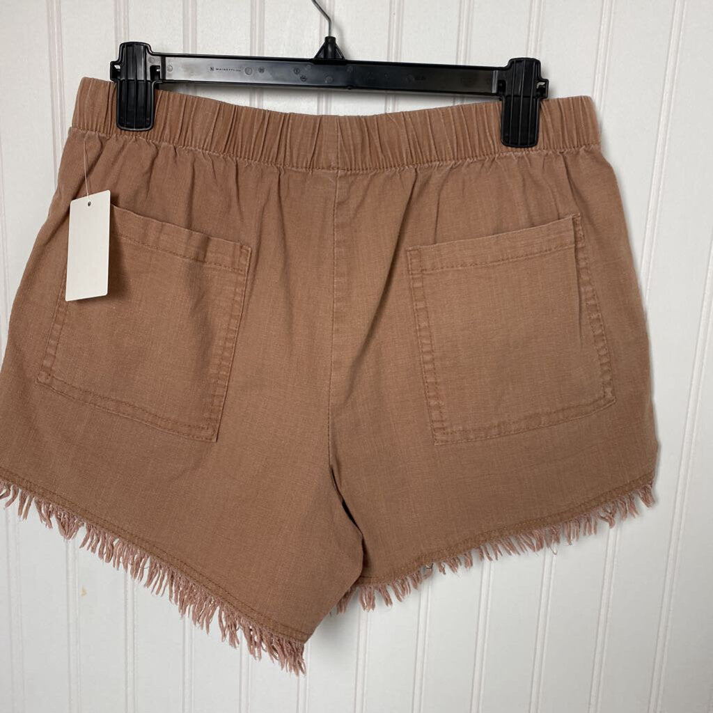 FRINGE LINEN SHORTS