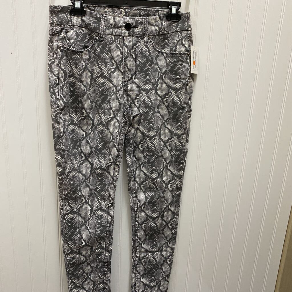 SNAKESKIN SKINNY CUT DENIM JEANS