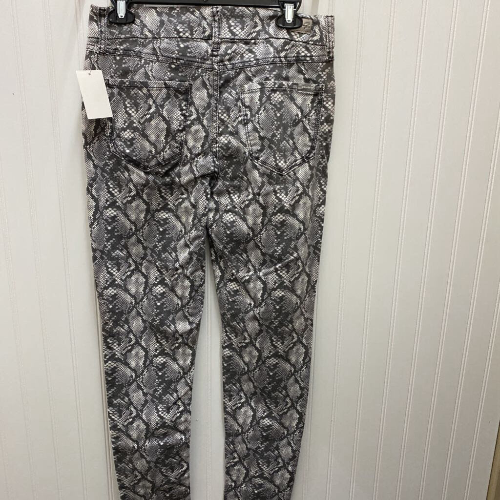 SNAKESKIN SKINNY CUT DENIM JEANS