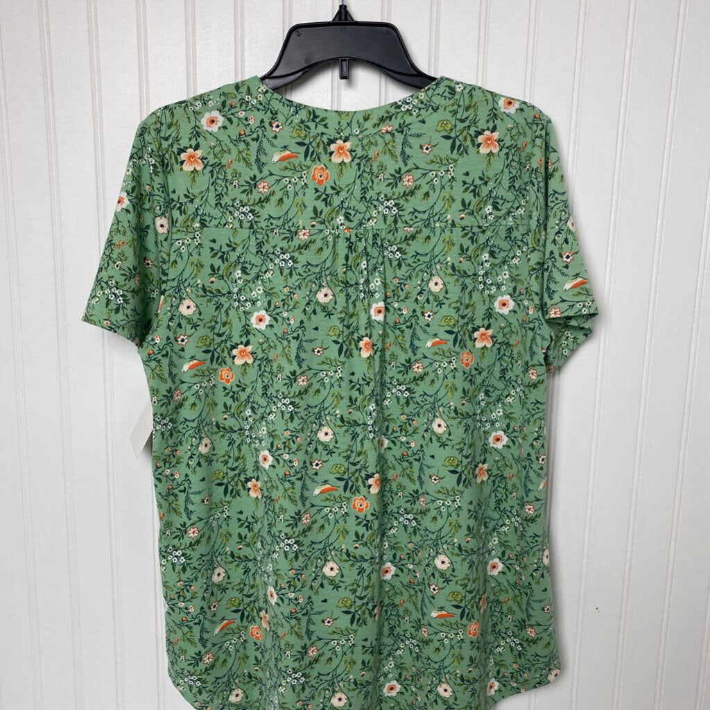SHORT SLEEVE PRINTED TOP