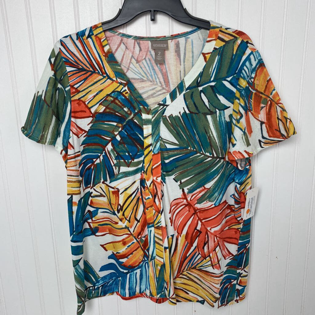 SHORT SLEEVE V NECK TOP
