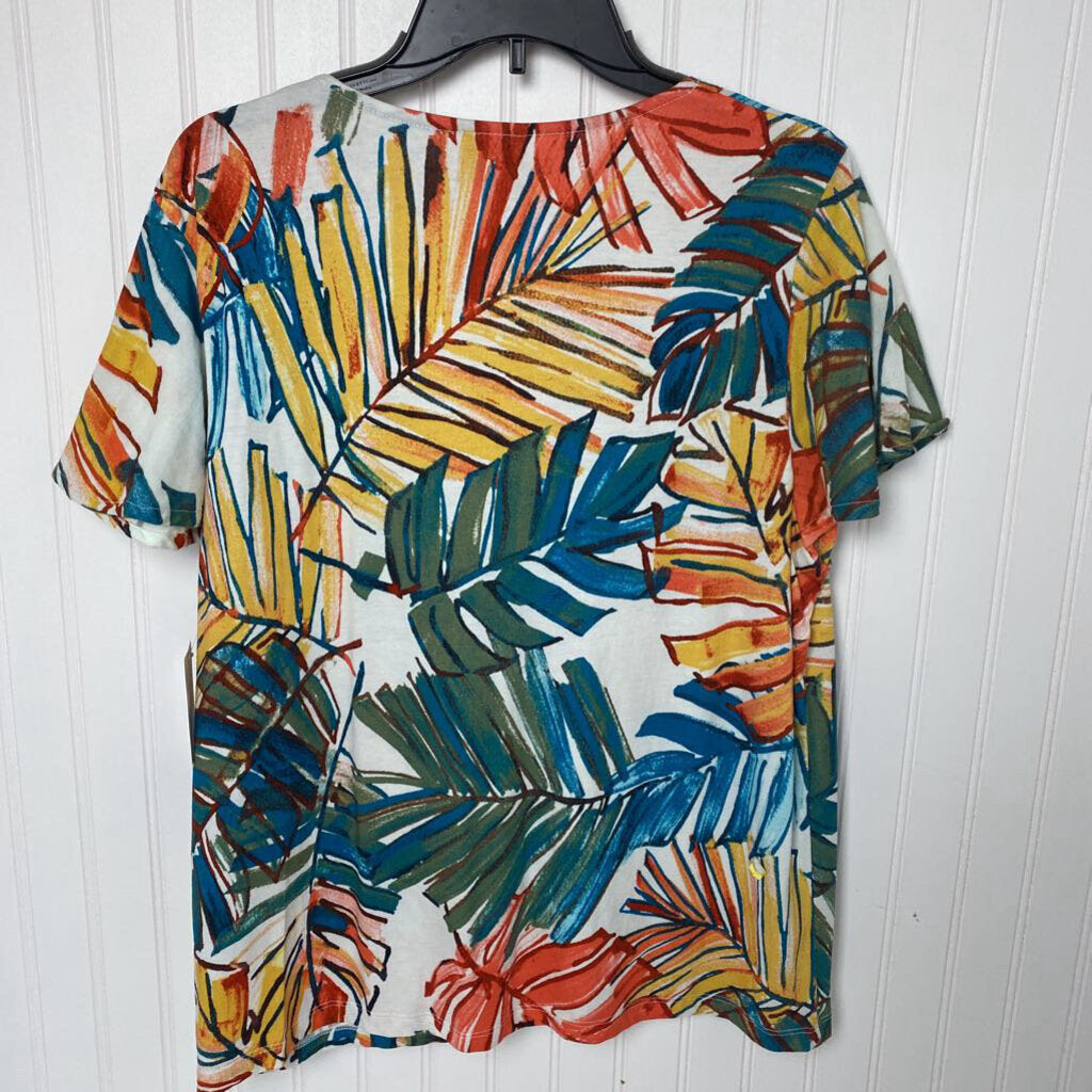SHORT SLEEVE V NECK TOP