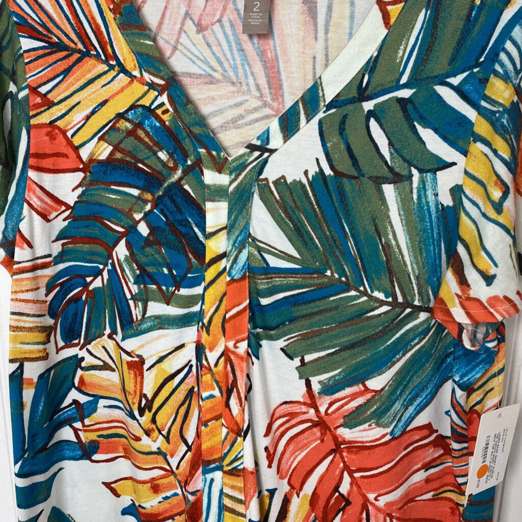 SHORT SLEEVE V NECK TOP