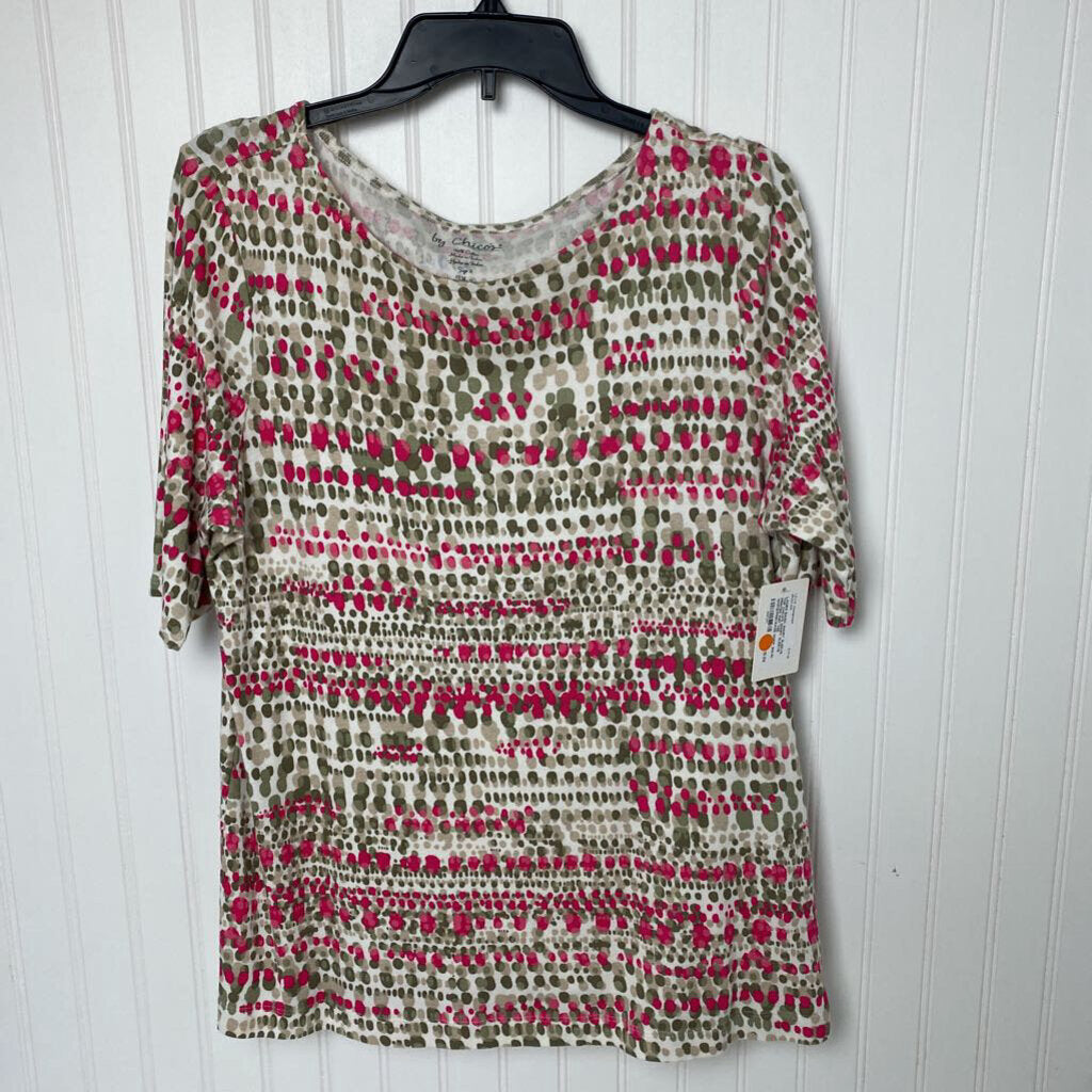 SHORT SLEEVE PRINTED KNIT TEE