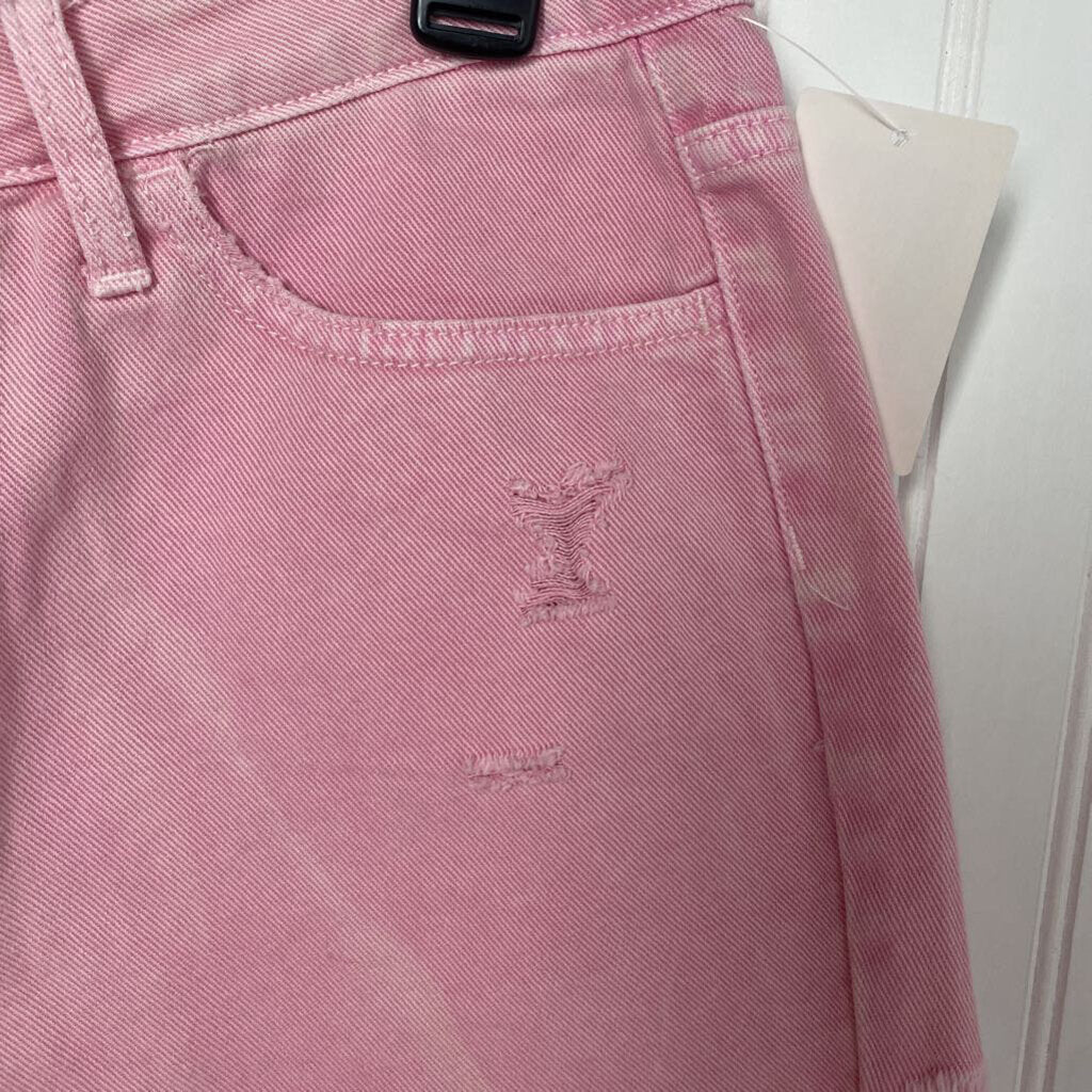 DISTRESSED DENIM SHORTS