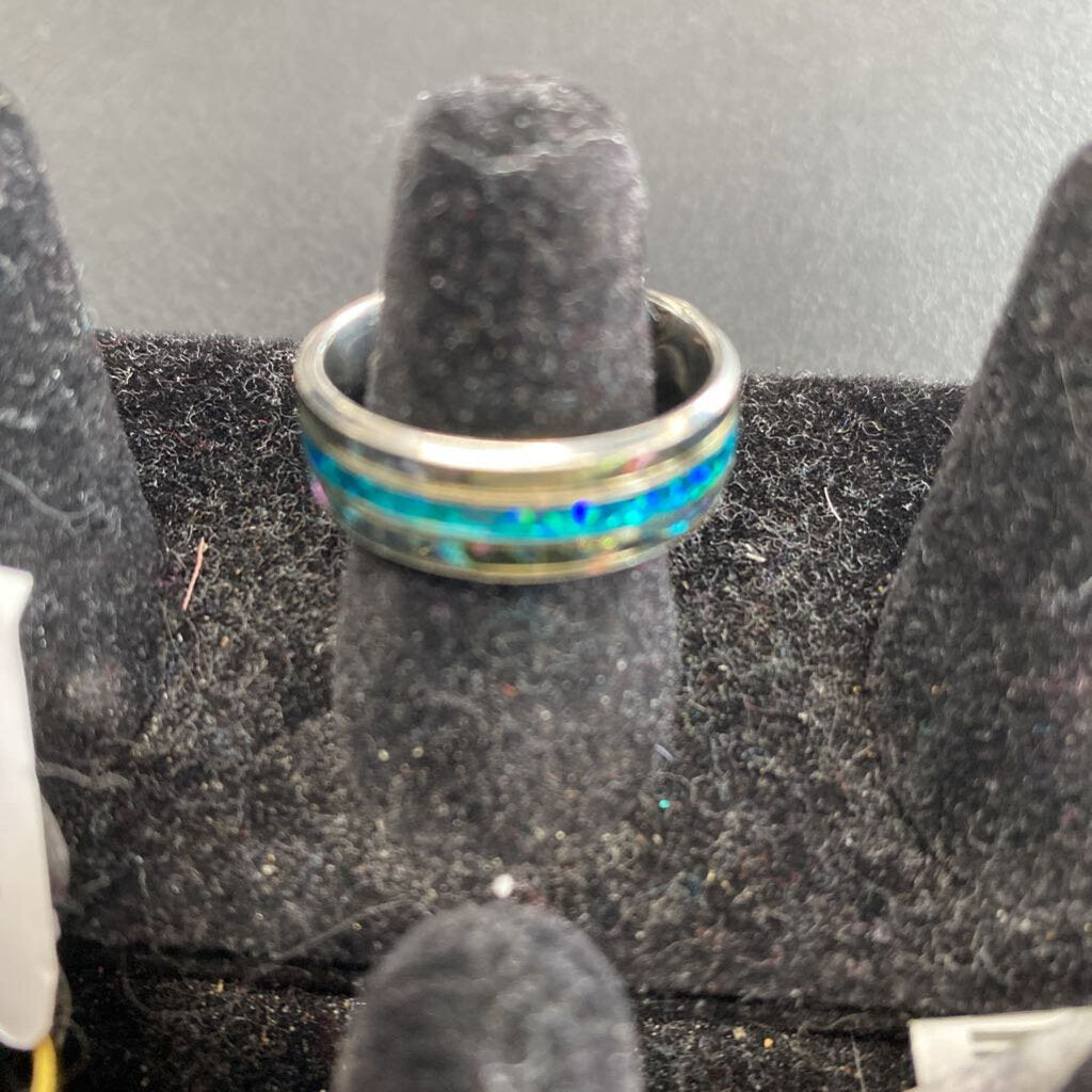 MEN'S TURQUOISE AND BLACK RING