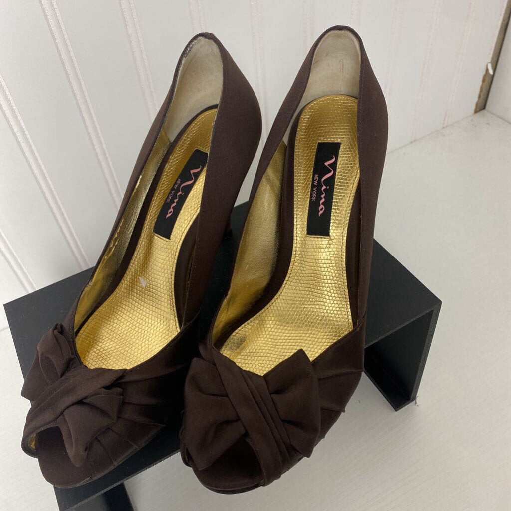 *SATIN HEELS WITH BOW AT TOE