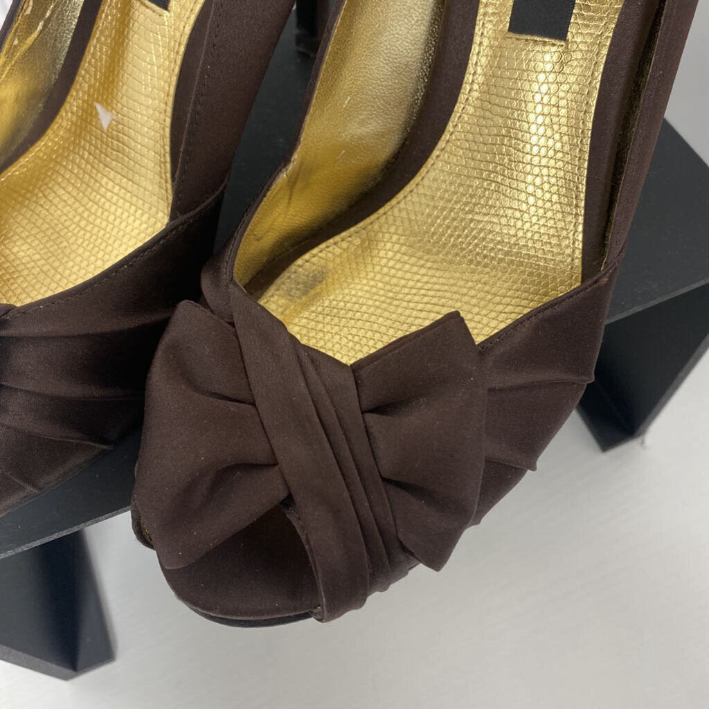 *SATIN HEELS WITH BOW AT TOE