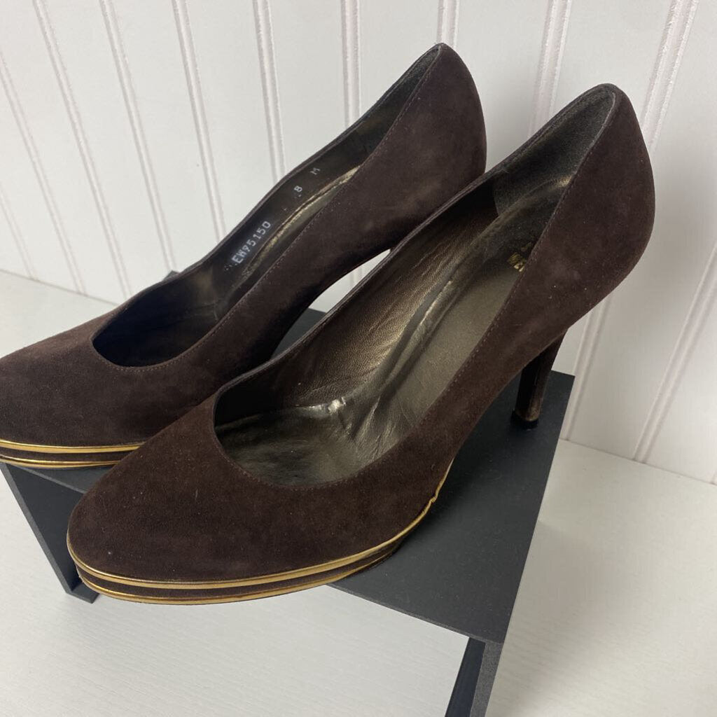 *LADIES PLATFORM SUEDE HEELS