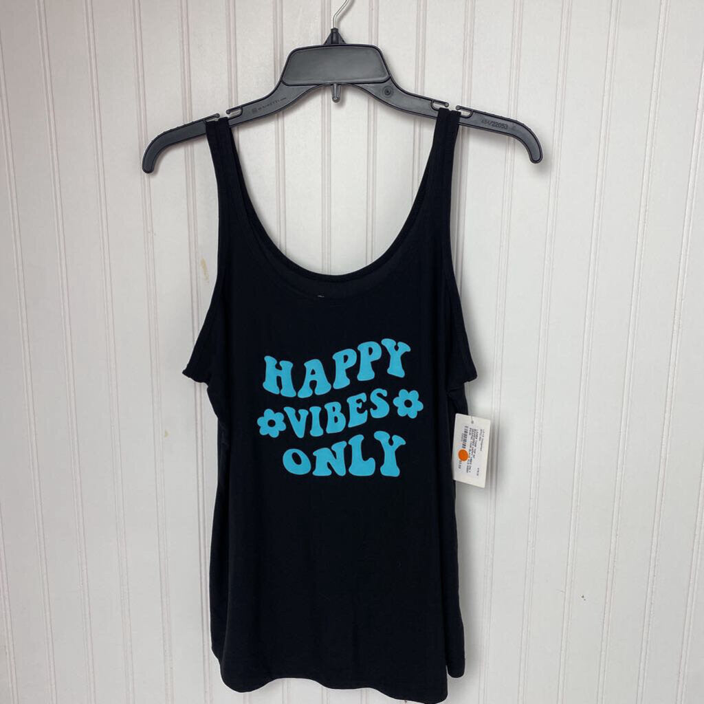 HAPPY VIBES ONLY GRAPHIC TANK