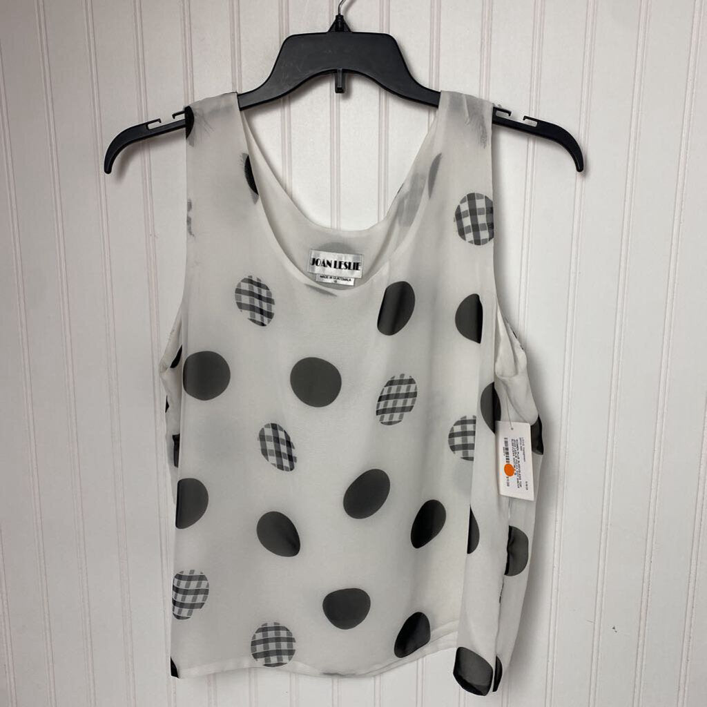 POLKA DOT SHEAR SLEEVLESS