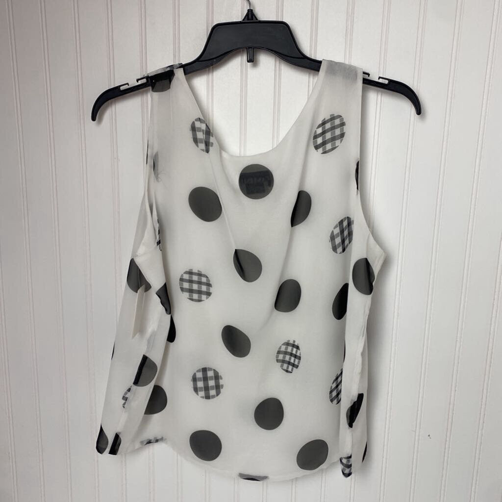 POLKA DOT SHEAR SLEEVLESS