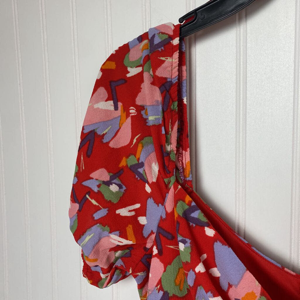 FRONT TIE FLORAL DRESS