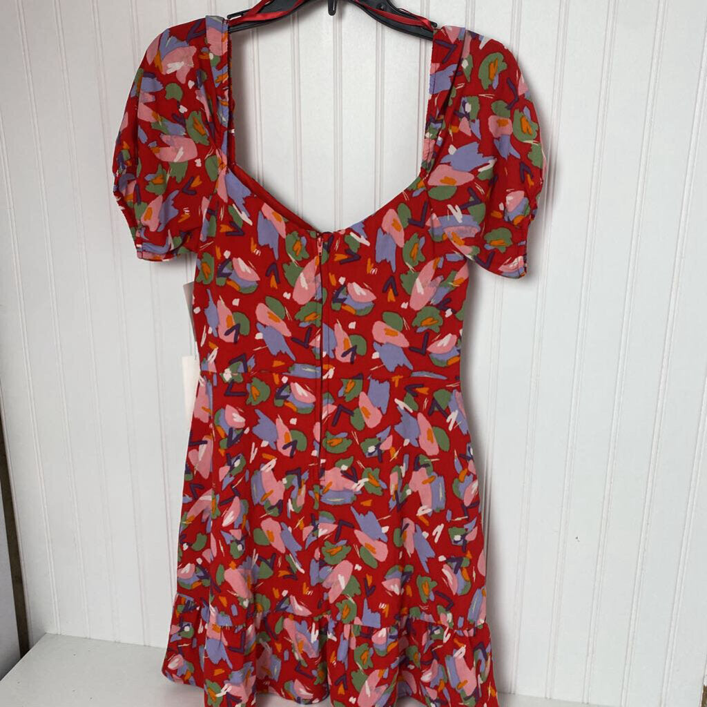 FRONT TIE FLORAL DRESS