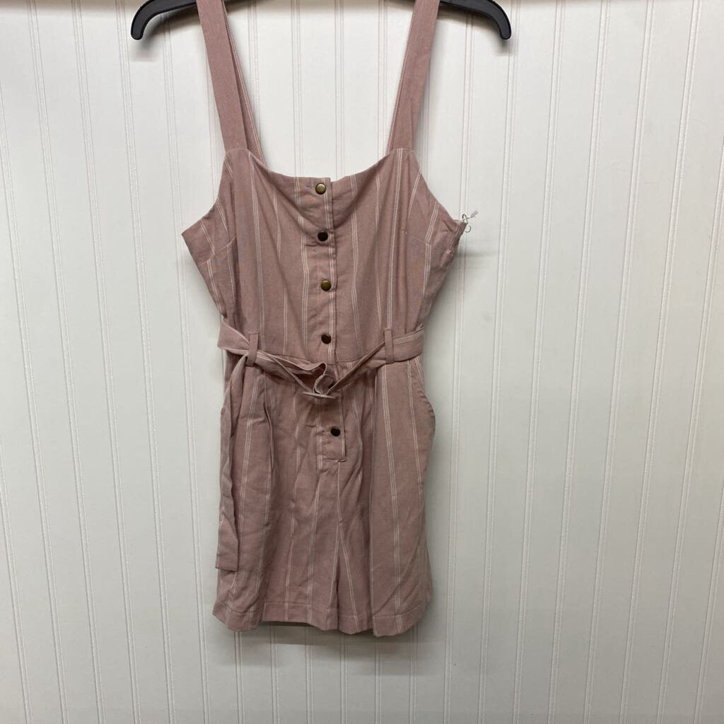 BELTED BUTTON DOWN ROMPER