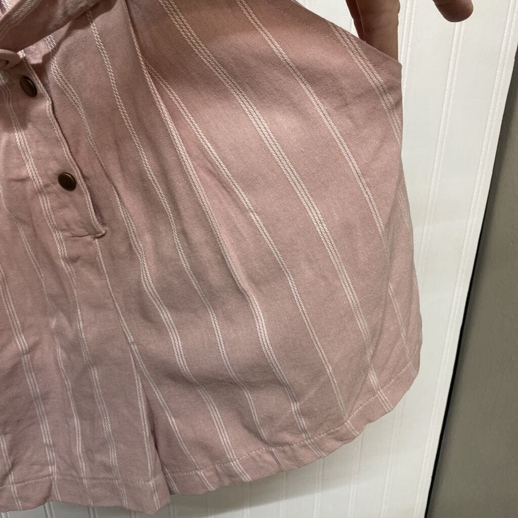 BELTED BUTTON DOWN ROMPER