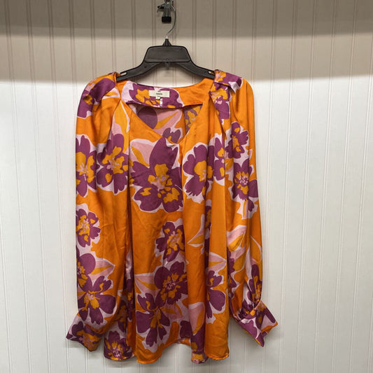 FLORAL SATIN LONG SLEEVED