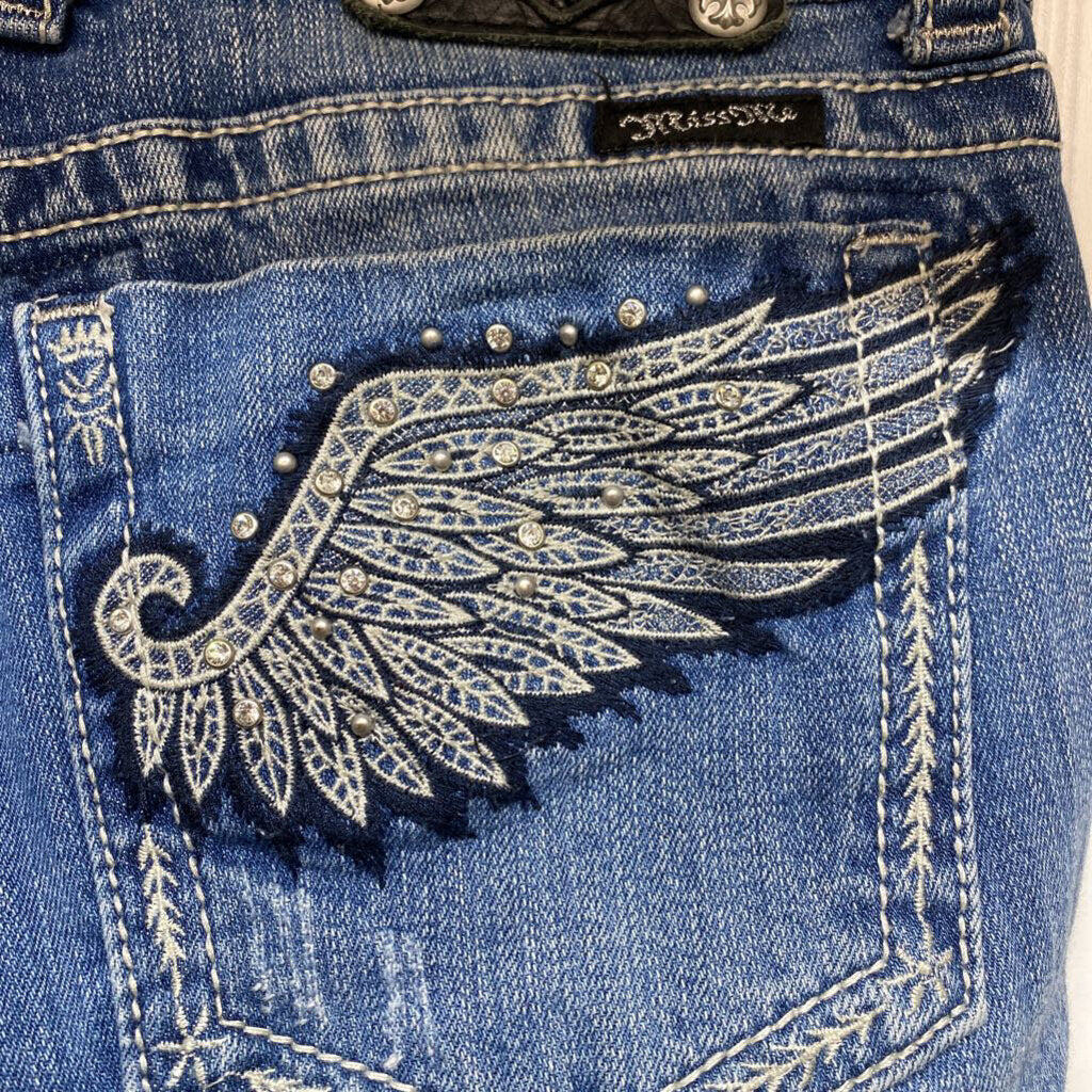 BLING POCKET WIDE LEGGED