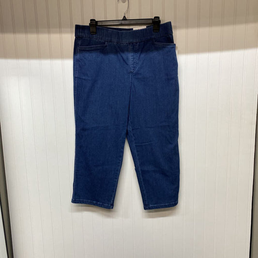 ELASTIC WAIST DENIM CAPRI
