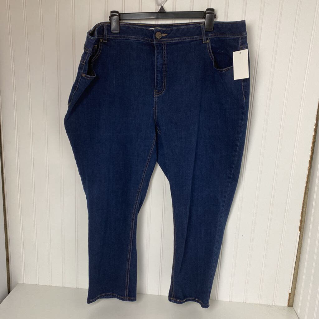 WOMENS PLUS DENIM CAPRIS