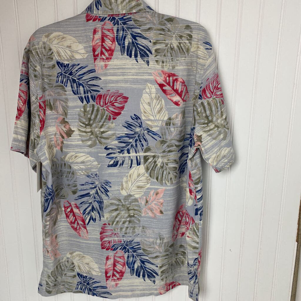 MENS SHORT SLEEVE TROPICAL PRINT SHIRT