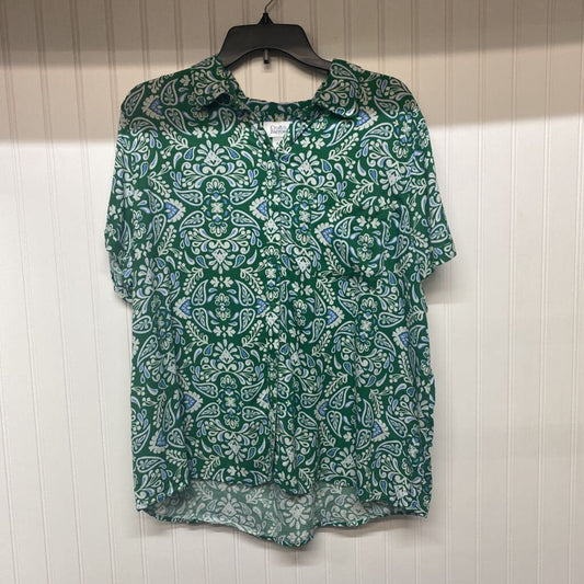 LADIES SHORT SLEEVE BUTTON UP