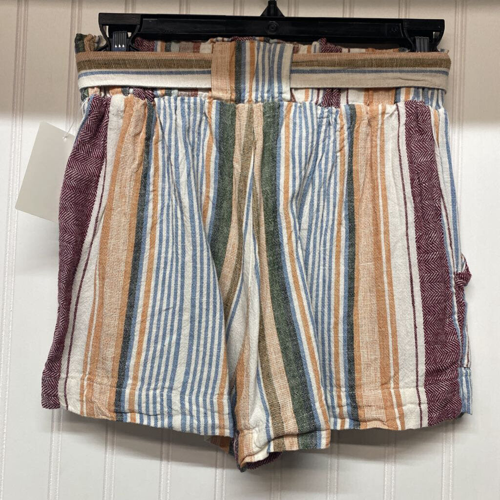 * STRIPE DRESS SHORT WITH BELT