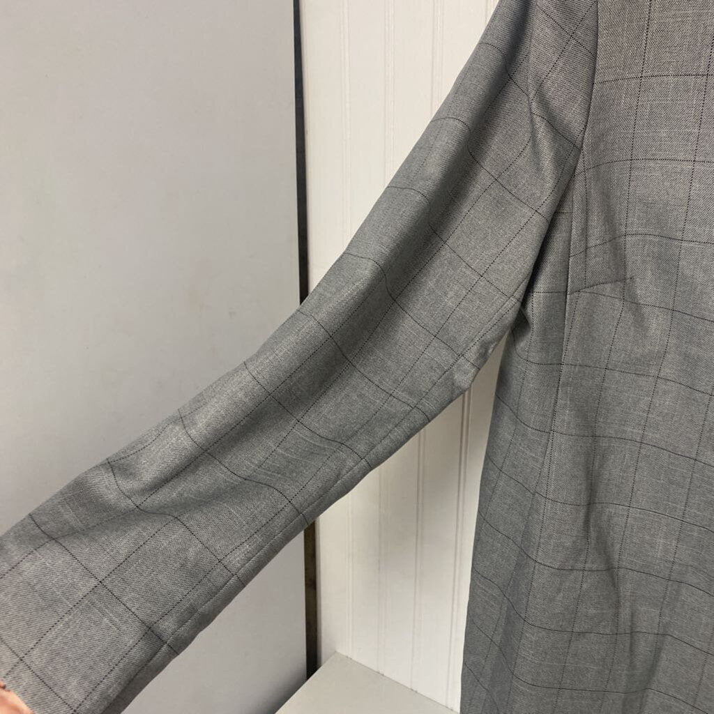 LADIES LONG PLAID BLAZER