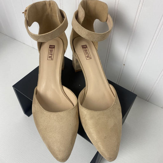 *POINTED TOE SUEDE CHUNKY HEEL SHOE