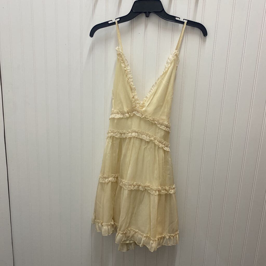 CREAM RUFFLE DRESS